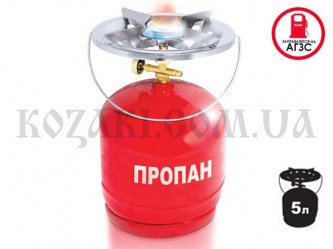 Горелка газовая INTERTOOL GS-0005 с баллоном 5 л